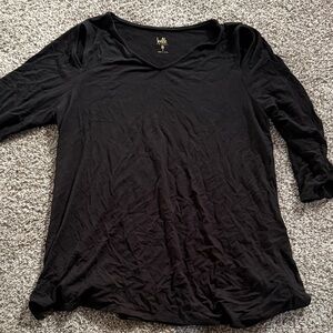 Belle by Kim Gravel Black Long Sleeve Top